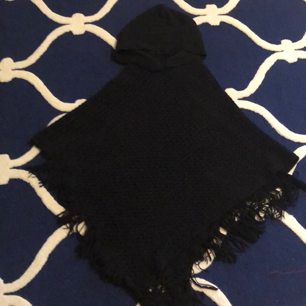 Black poncho sweater